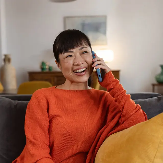 Woman talking on her cell phone